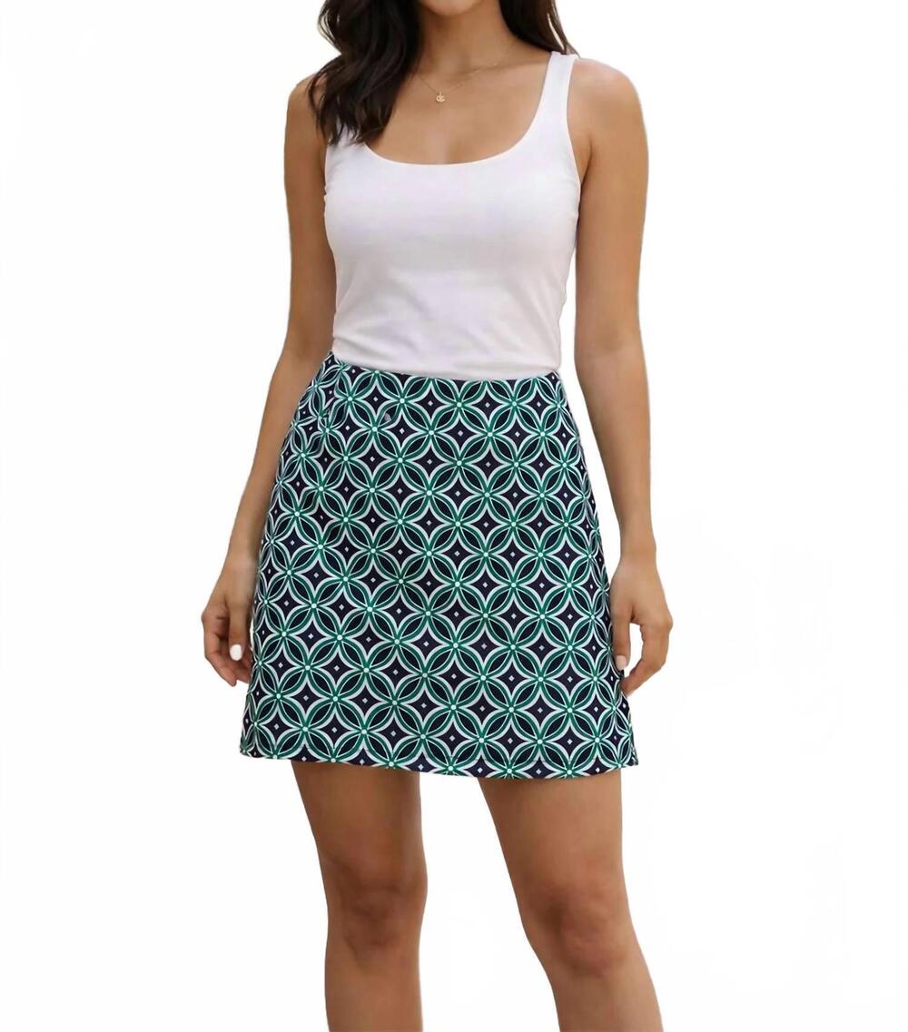 NEW LULU-B zip skorts in green diamonds
